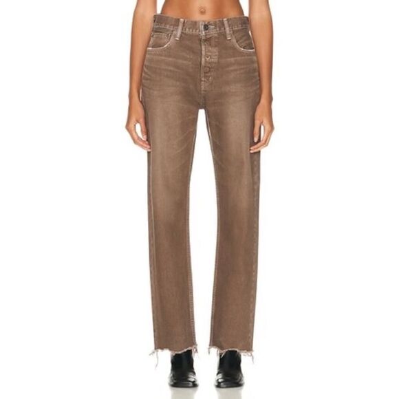 Moussy Vintage Emery Wide Straight in Brown 30”